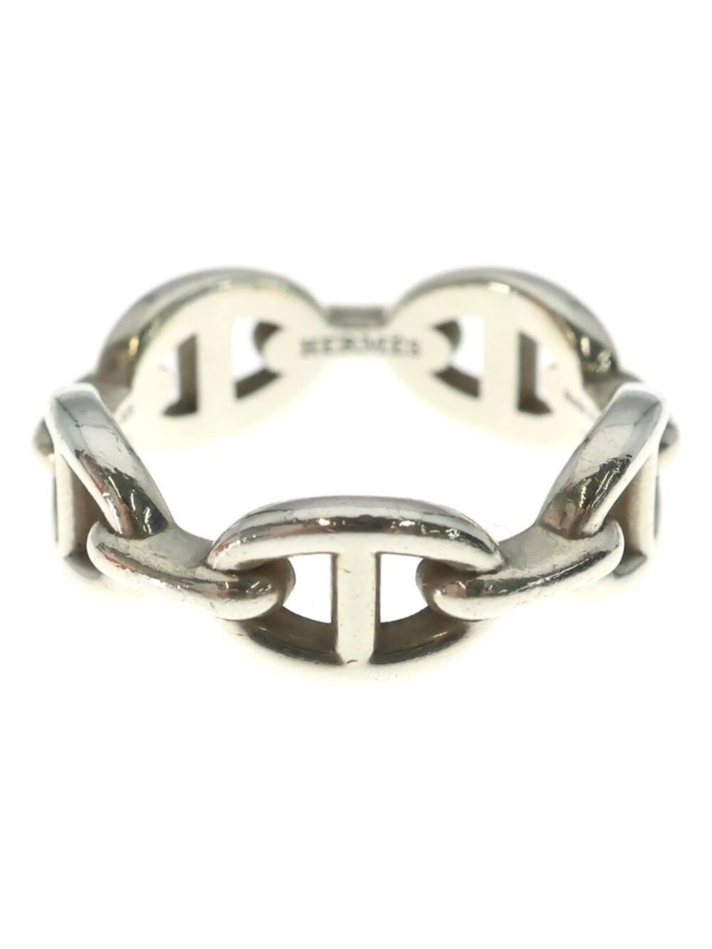 Hermes Chaine D'ancre Enchainee Ring Silver